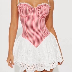 Red Gingham Romper